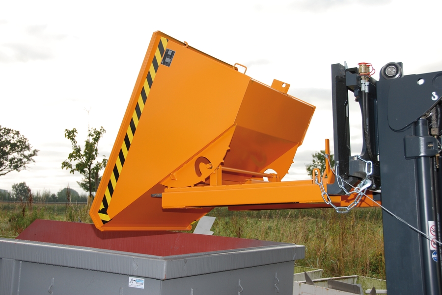 Bauer EXPO Kippbehälter lackiert, Abrollmechanismus, für Stapler 01