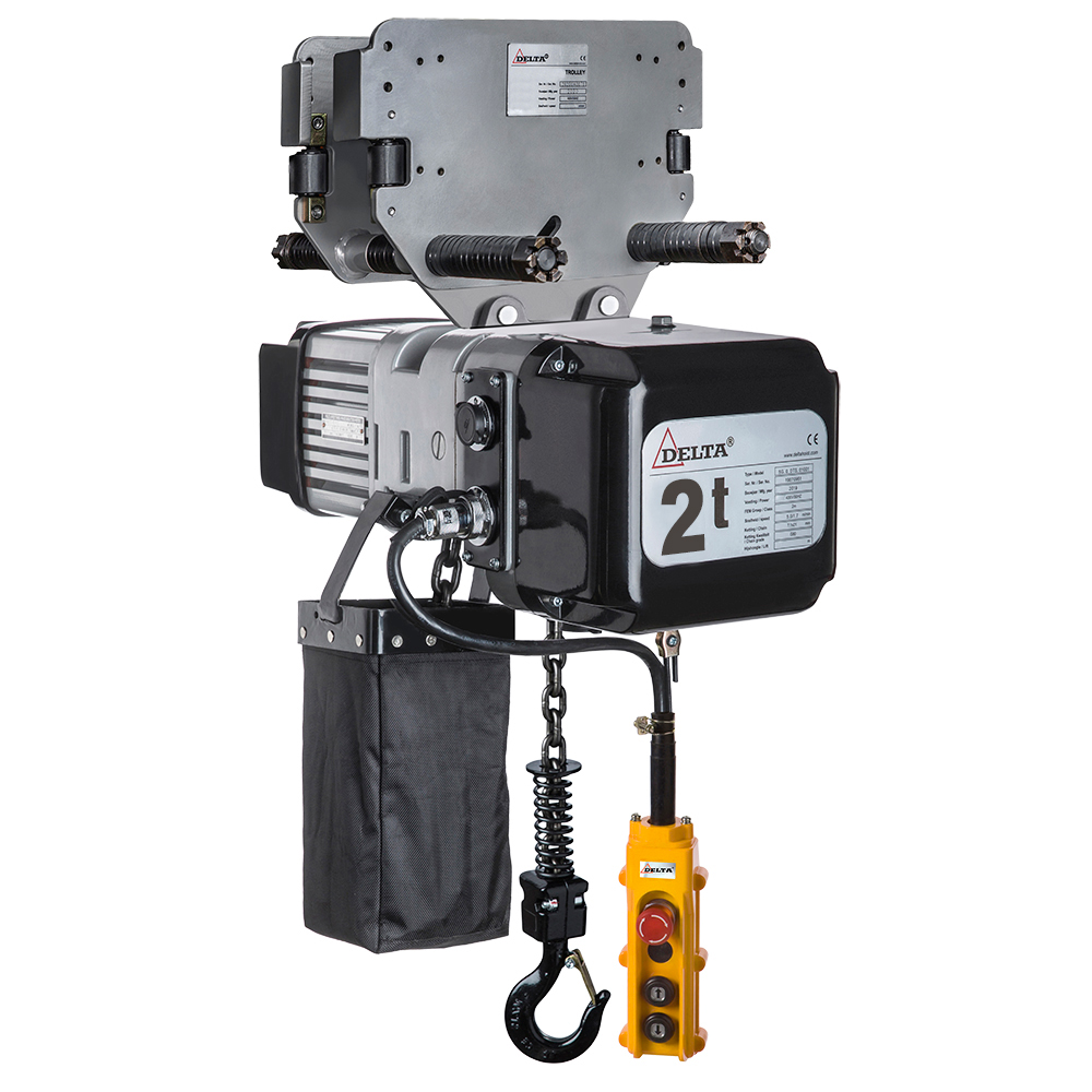 Delta DMY Elektrokettenzug 230V, mit Handlaufkatze 02