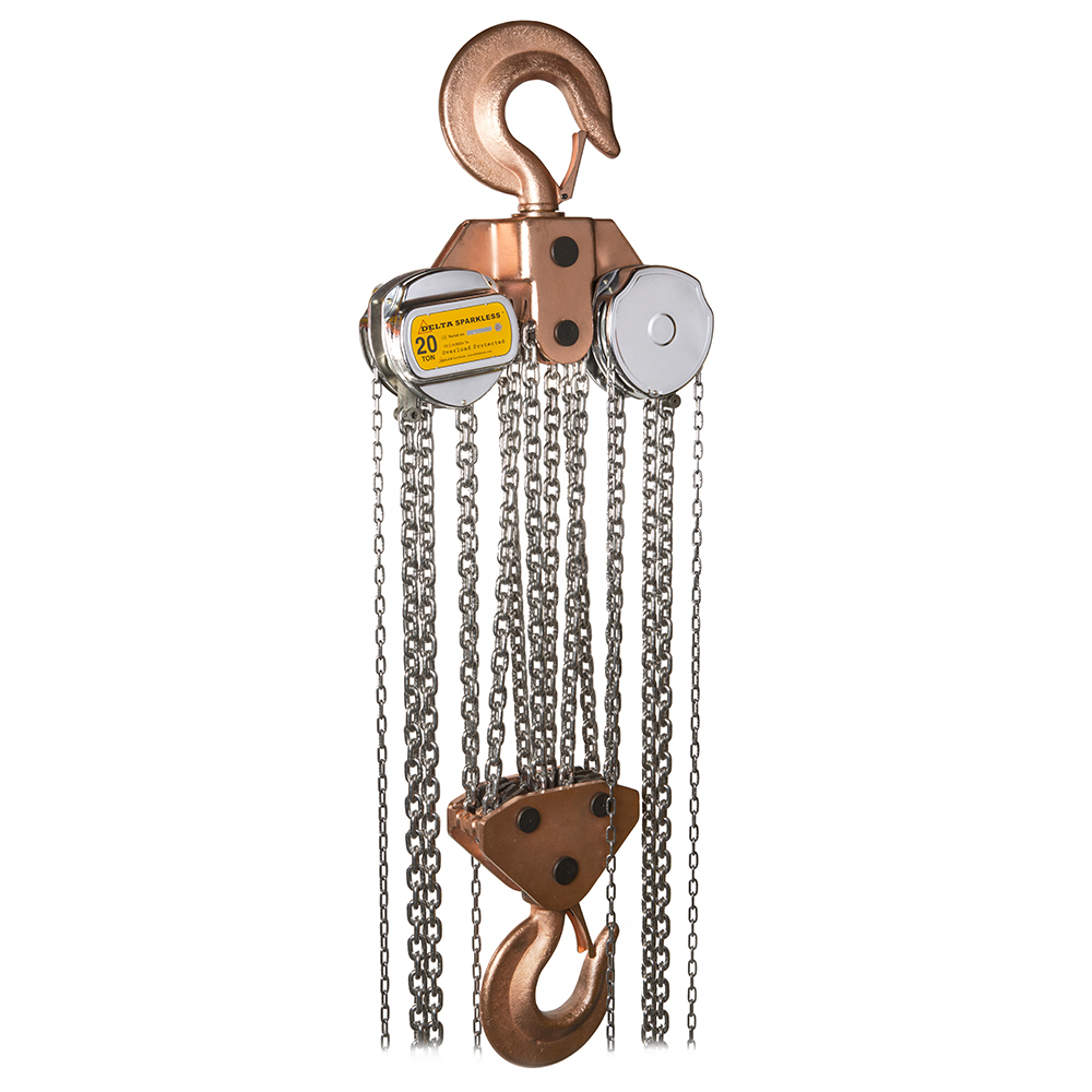 Delta Sparkless Edelstahl-Handkettenzug, ATEX Zone 1 06