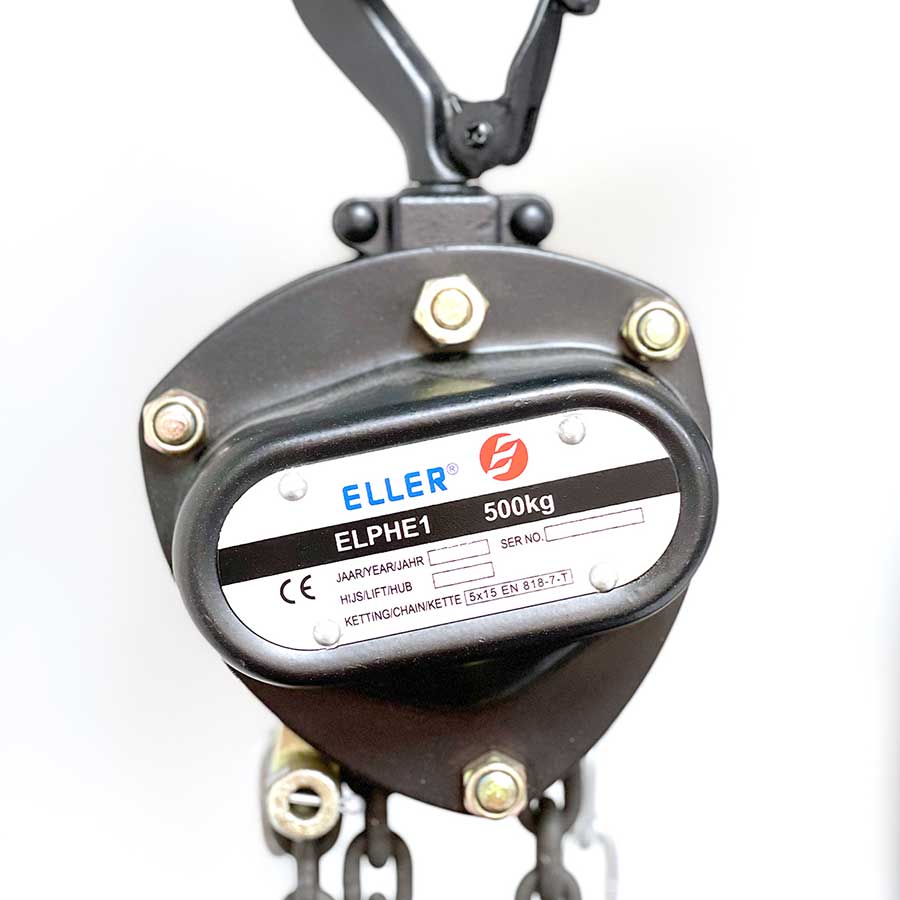 Typeplaat van de ELLER Handtakel PHE1 - Zwart