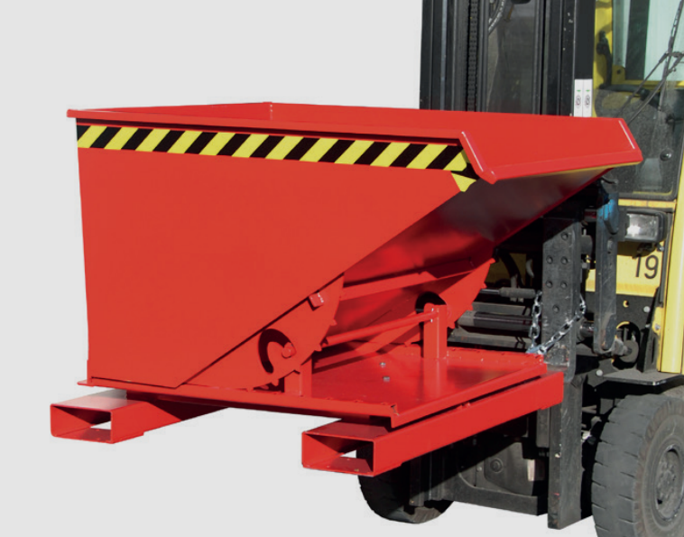 Bauer 3S Kippbehälter, 3-seitiger Abrollmechanismus, für Stapler