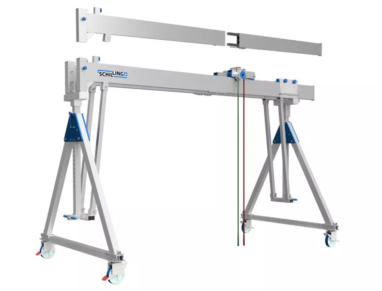 Schilling Portalkran, Verfahrbar unter Last, Doppelträger