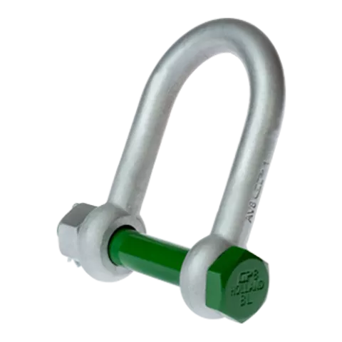 Green Pin G-4553 Schäkel gerade mit Mutter und Splint, große Öffnung