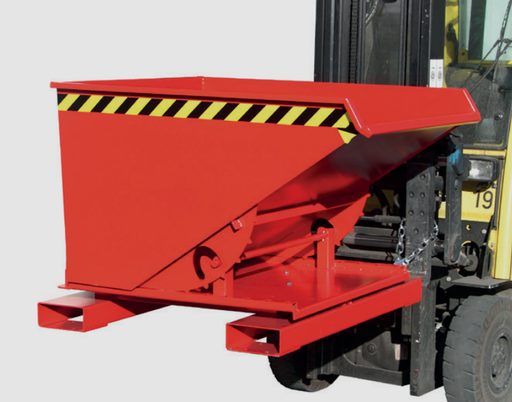 Bauer 3S Kippbehälter, 3-seitiger Abrollmechanismus, für Stapler