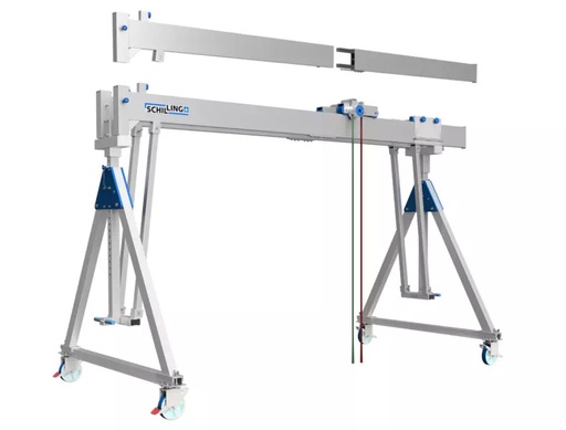 Schilling Portalkran, Verfahrbar unter Last, Doppelträger
